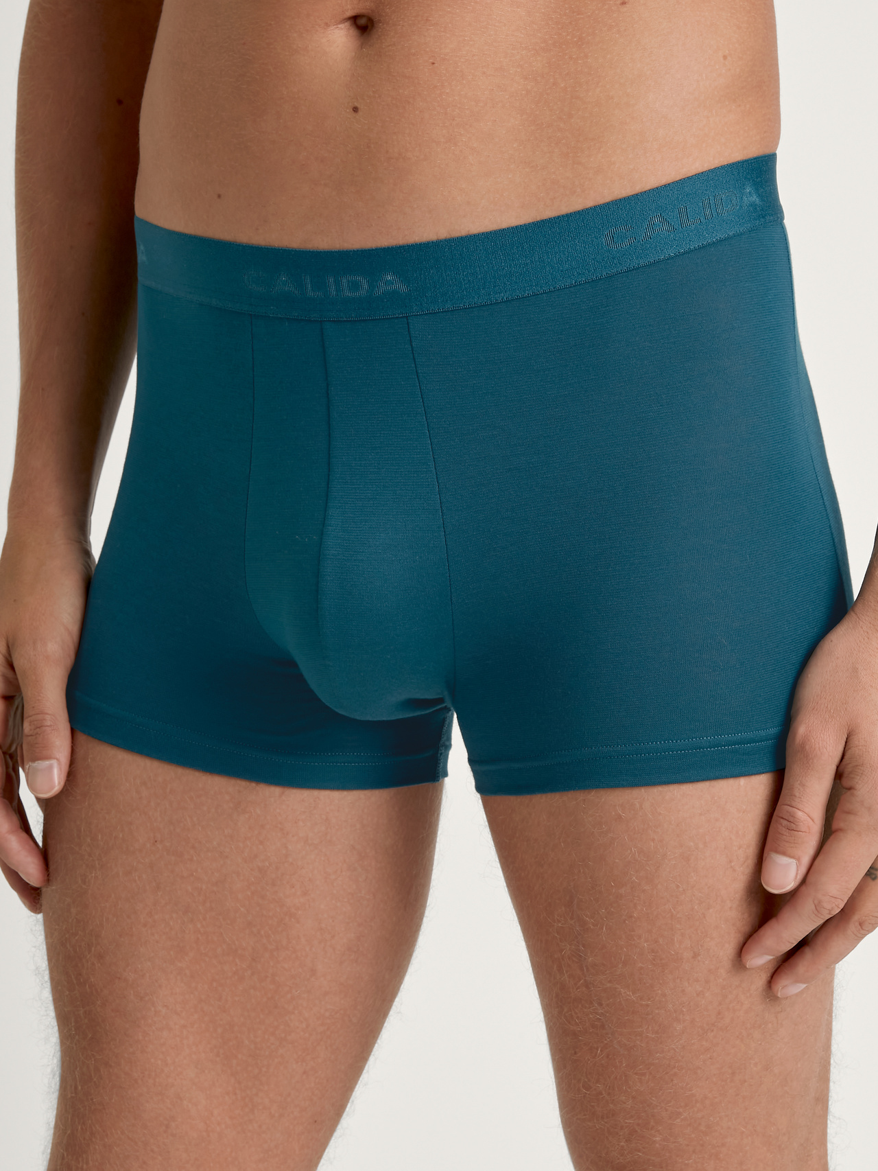 CALIDA Evolution Boxer Brief mit Softbundfür Herren, S, Türkis, Evolution!