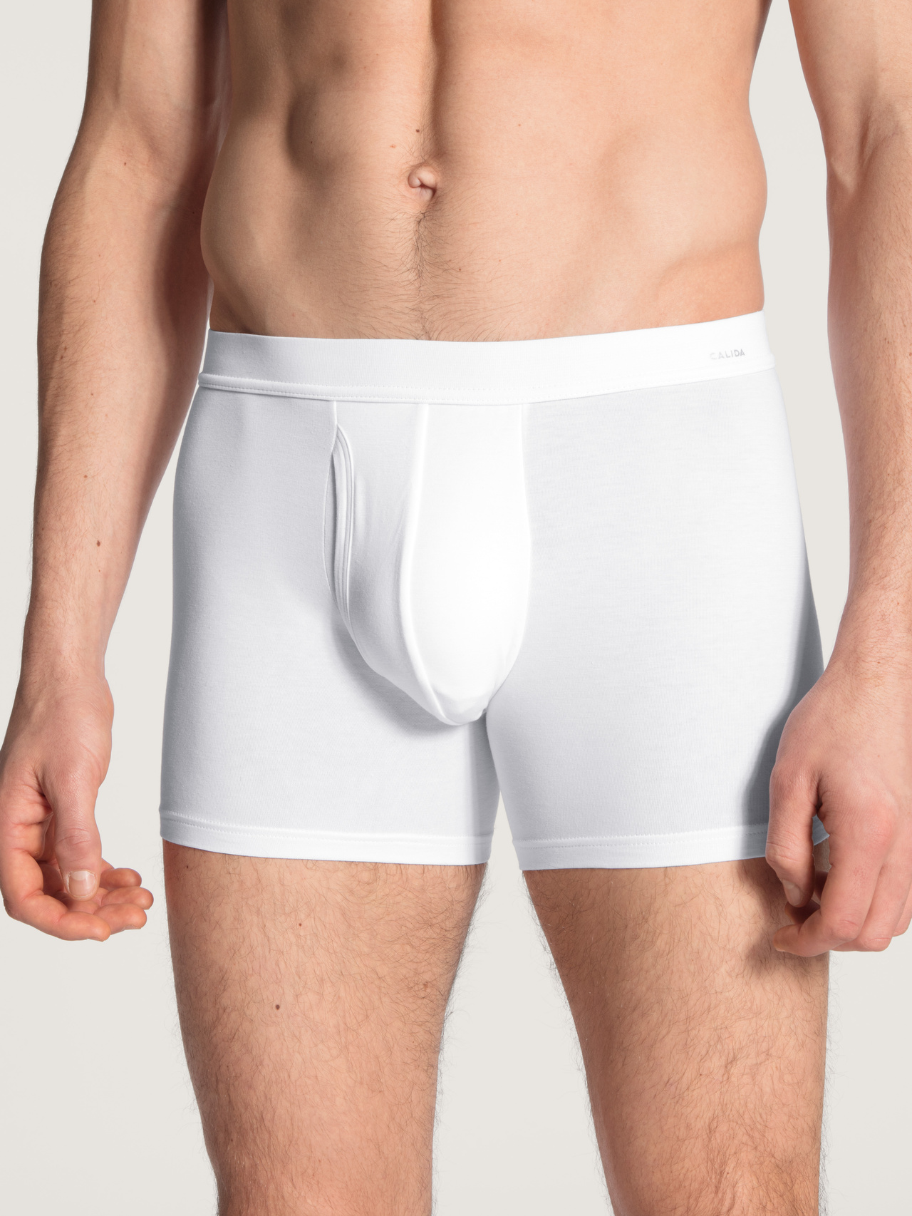 CALIDA Cotton Code Boxer Brief, Komfortbund mit Eingrifffür Herren, S, Weiß, Dein tägliches Codewort heißt: Komfort