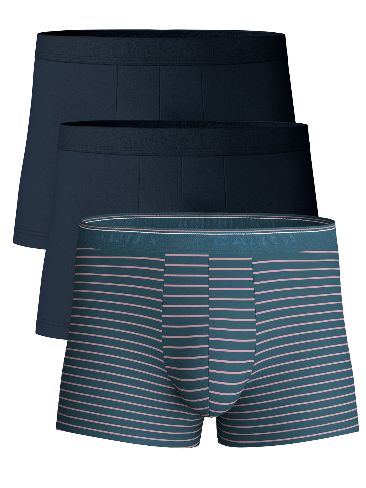 CALIDA Natural Benefit Boxer Brief, 3er-Packfür Herren, S, Blau, Qualität im Vorteilspack