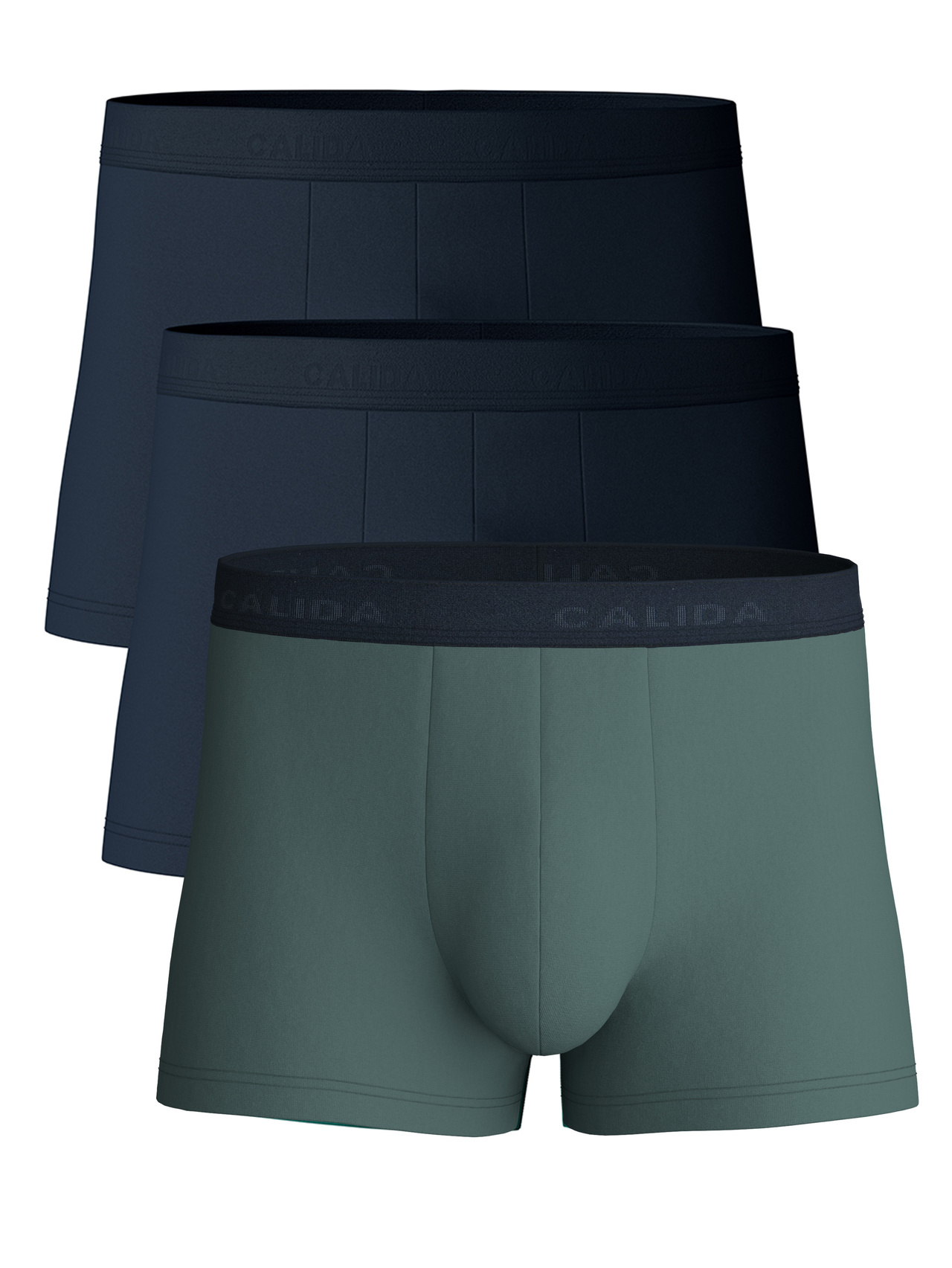 CALIDA Natural Benefit Boxer Brief, 3er-Packfür Herren, S, Grün, Qualität im Vorteilspack