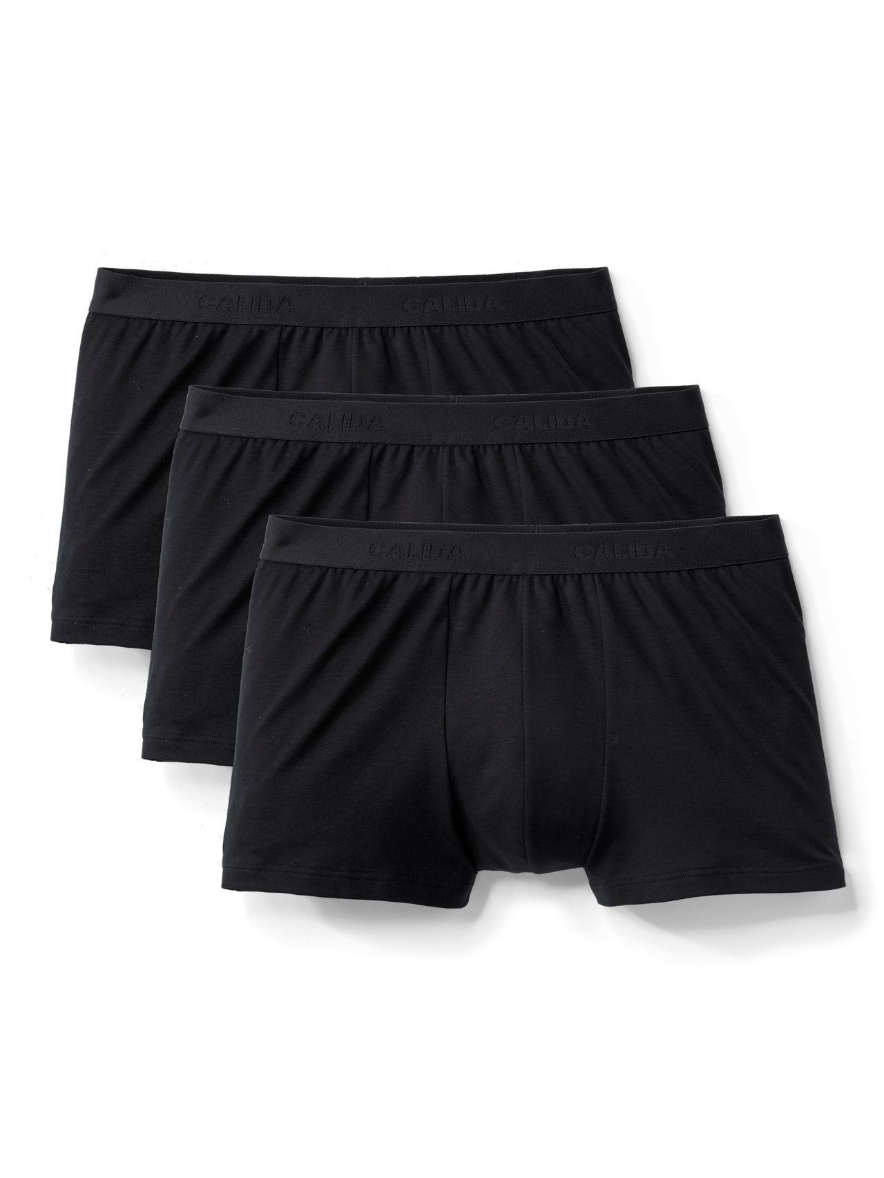 CALIDA Natural Benefit Boxer Brief, 3er-Packfür Herren, S, Schwarz, Qualität im Vorteilspack