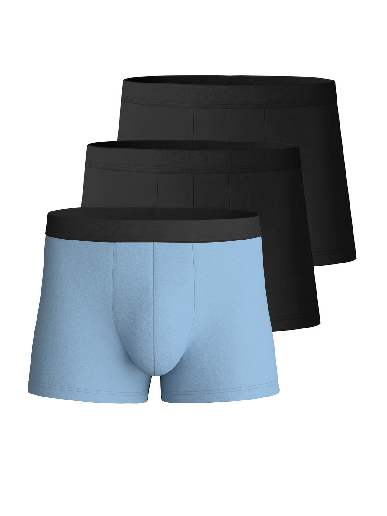 CALIDA Cotton Special Boxer Brief, 3er-Packfür Herren, L, Blau, Maskulin, hochwertig, klassisch