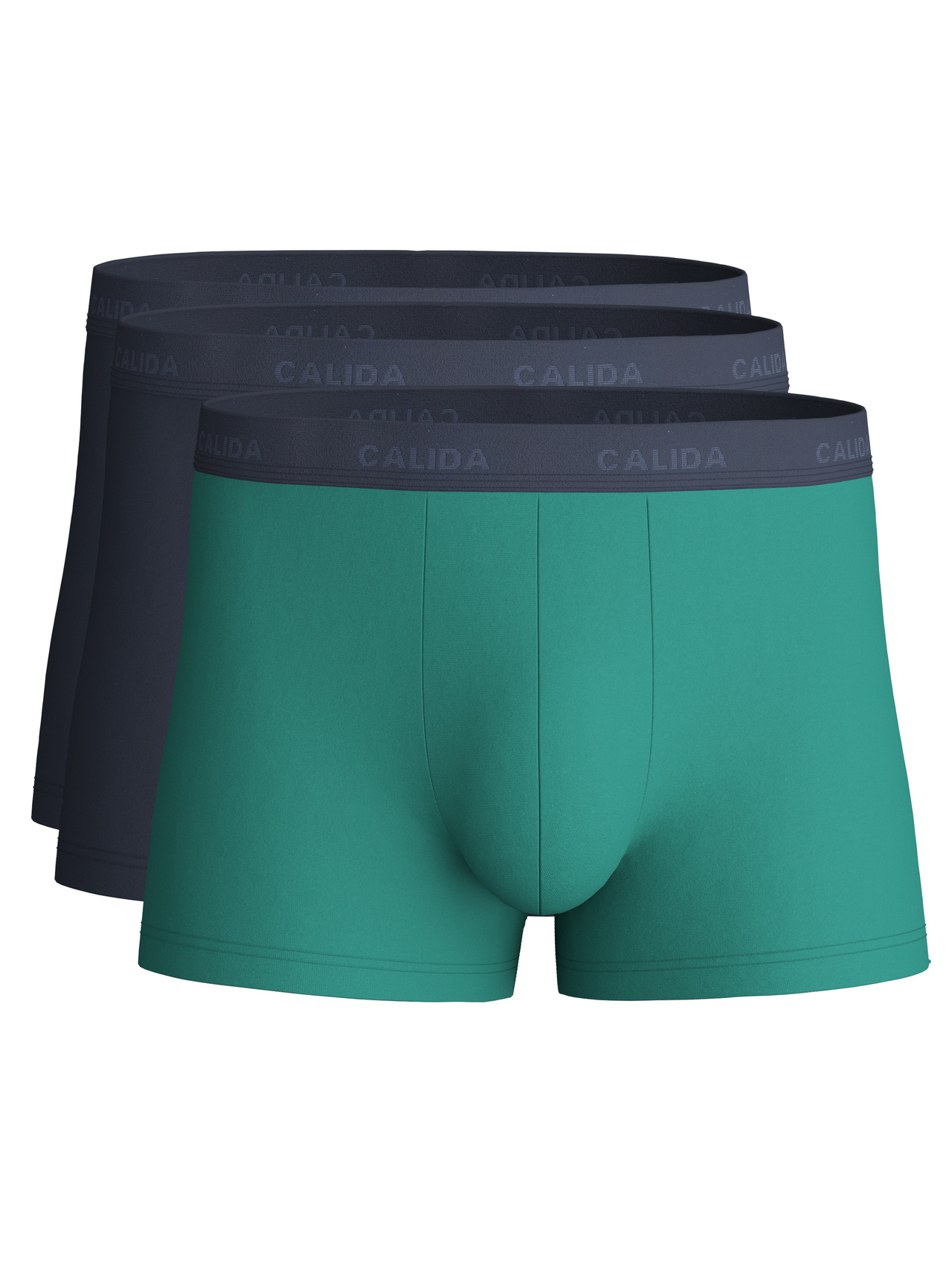 CALIDA Cotton Special Boxer Brief, 3er-Packfür Herren, L, Grün, Maskulin, hochwertig, klassisch