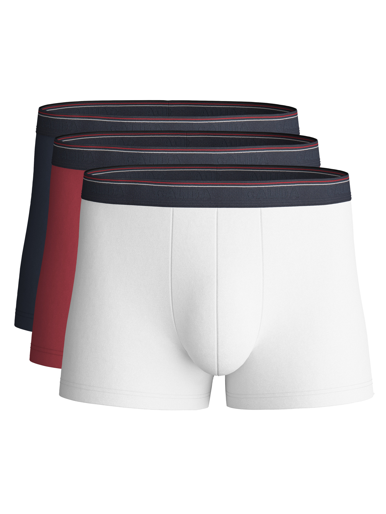 CALIDA Cotton Special Boxer Brief, 3er-Packfür Herren, XXL, Blau,Rot,Weiß, Maskulin, hochwertig, klassisch