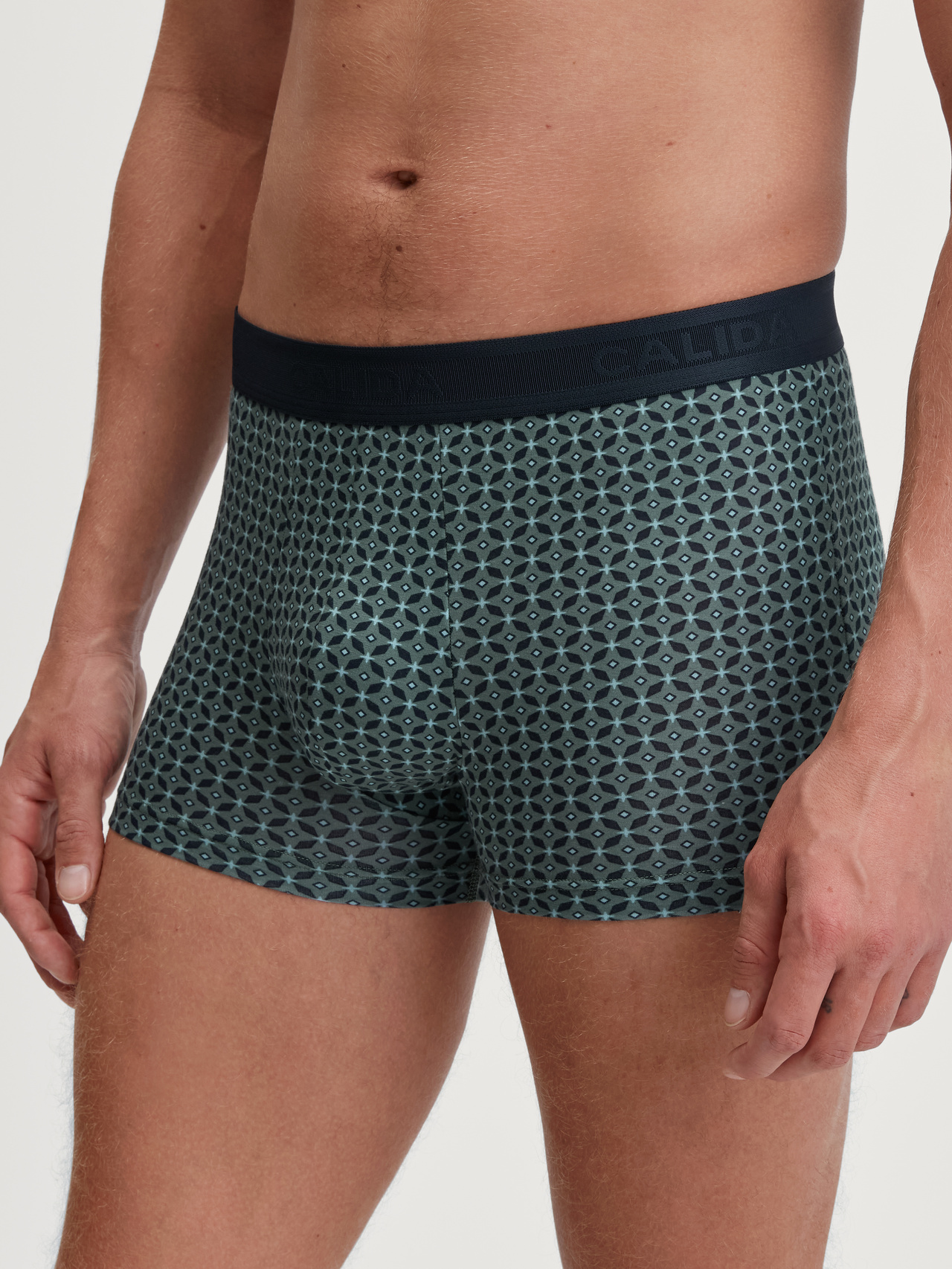 CALIDA Focus Trend Boxer Brief mit Softgummibundfür Herren, L, Grün, Aus Baumwolle und TENCEL™ – Fasern natürlichen Ursprungs