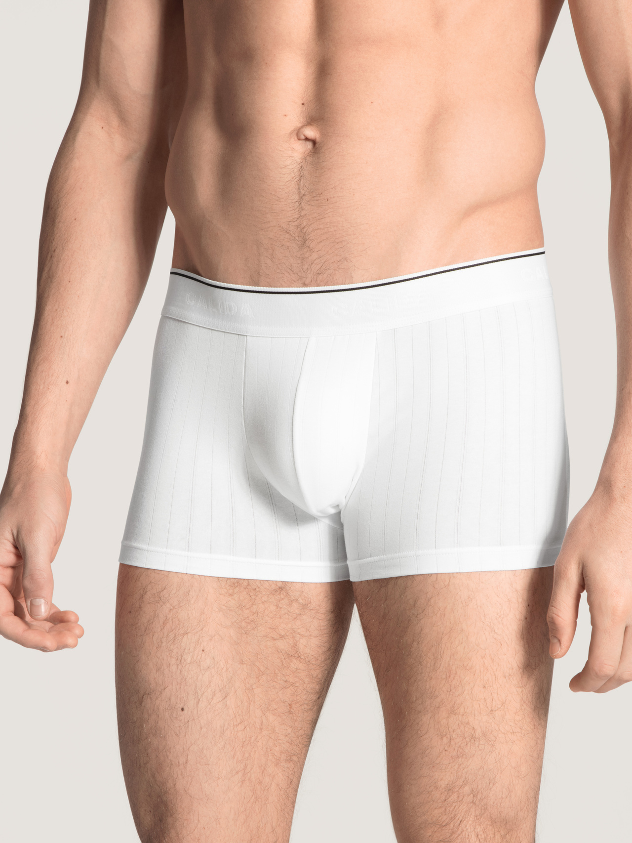 CALIDA Pure & Style Boxer Brief mit Elastikbundfür Herren, XL, Weiß, Klimaanlage für darunter