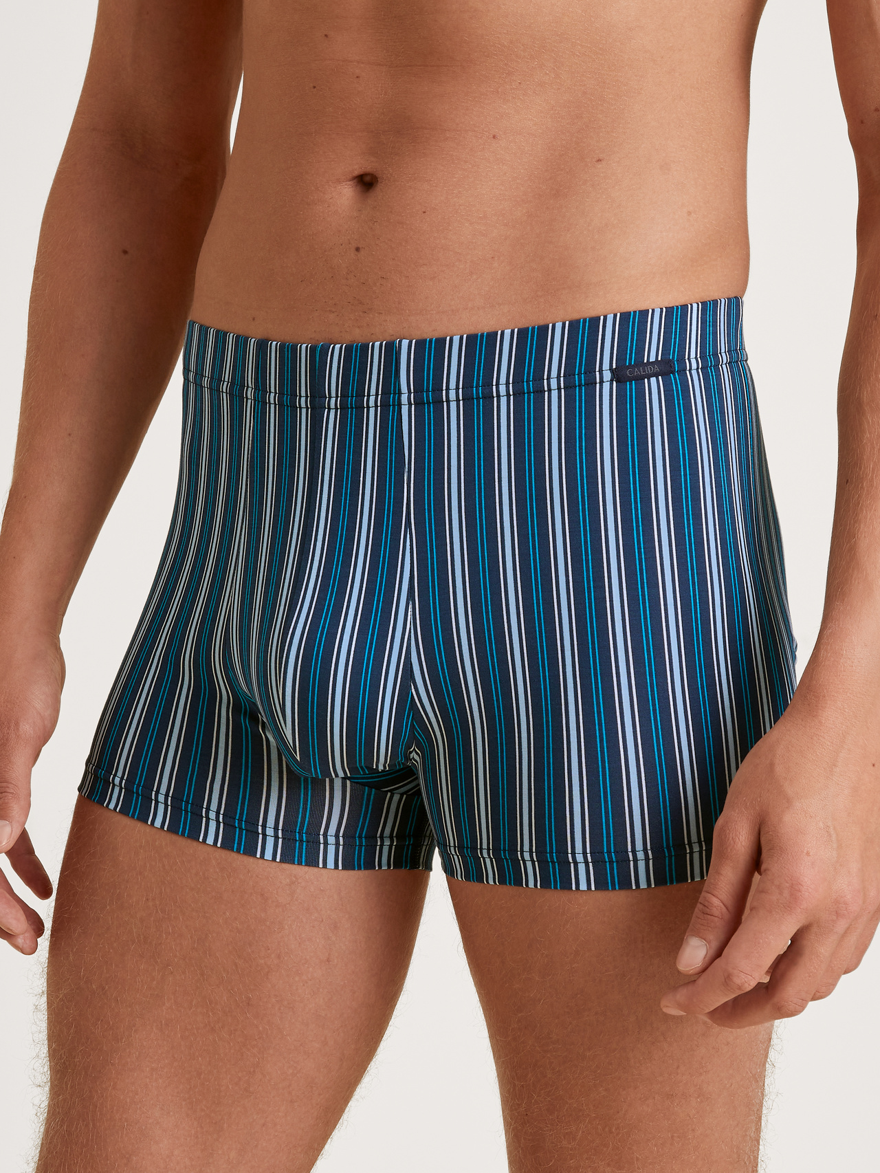 CALIDA Grafic Cotton Boxer Brieffür Herren, S, Blau, Mit maskulinen Akzenten