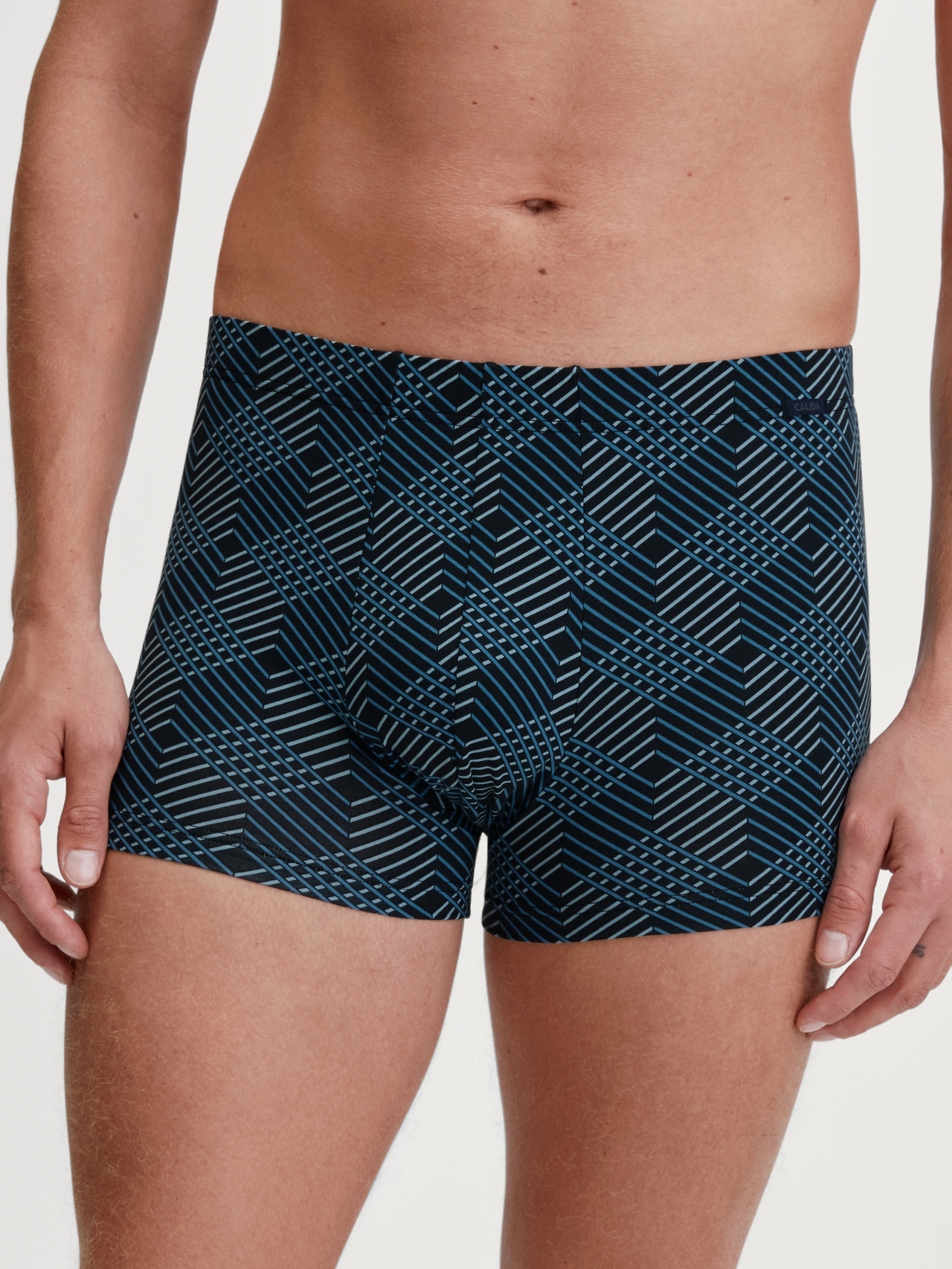 CALIDA Grafic Cotton Boxer Brieffür Herren, L, Schwarz, Mit maskulinen Akzenten