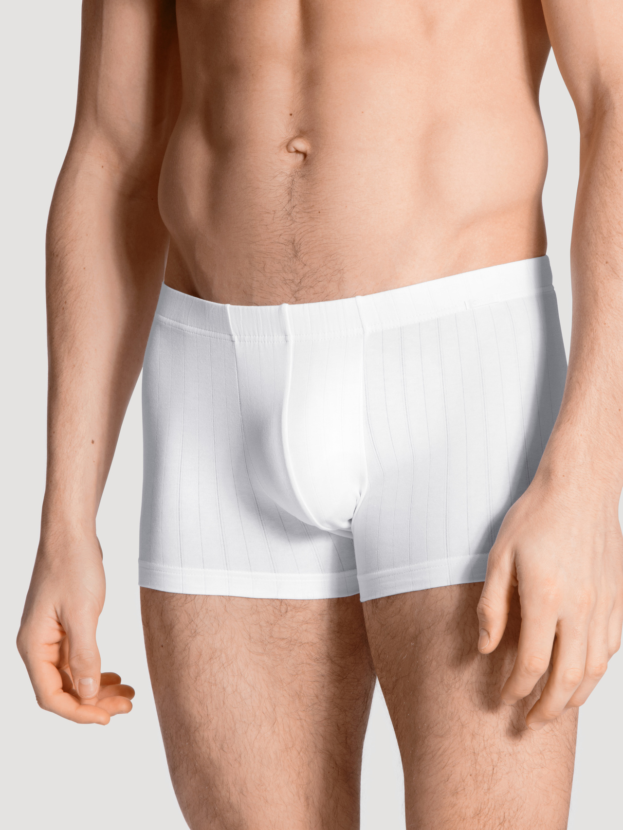 CALIDA Pure & Style Boxer Brief mit überzogenem Bundfür Herren, XL, Weiß, Klimaanlage für darunter