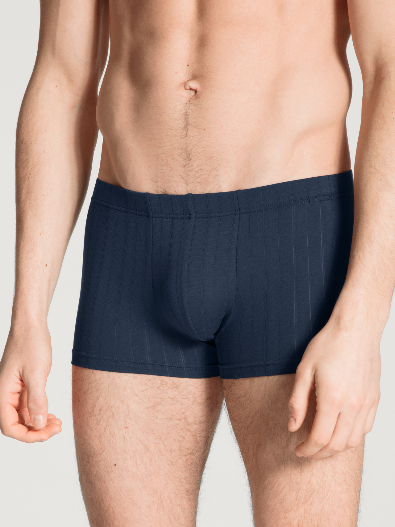 CALIDA Pure & Style Boxer Brief mit überzogenem Bundfür Herren, L, Blau, Klimaanlage für darunter