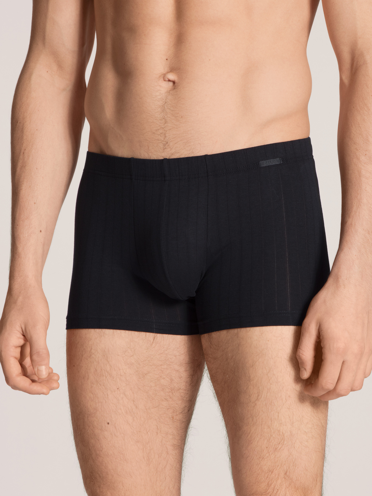 CALIDA Pure & Style Boxer Brief mit überzogenem Bundfür Herren, M, Schwarz, Klimaanlage für darunter