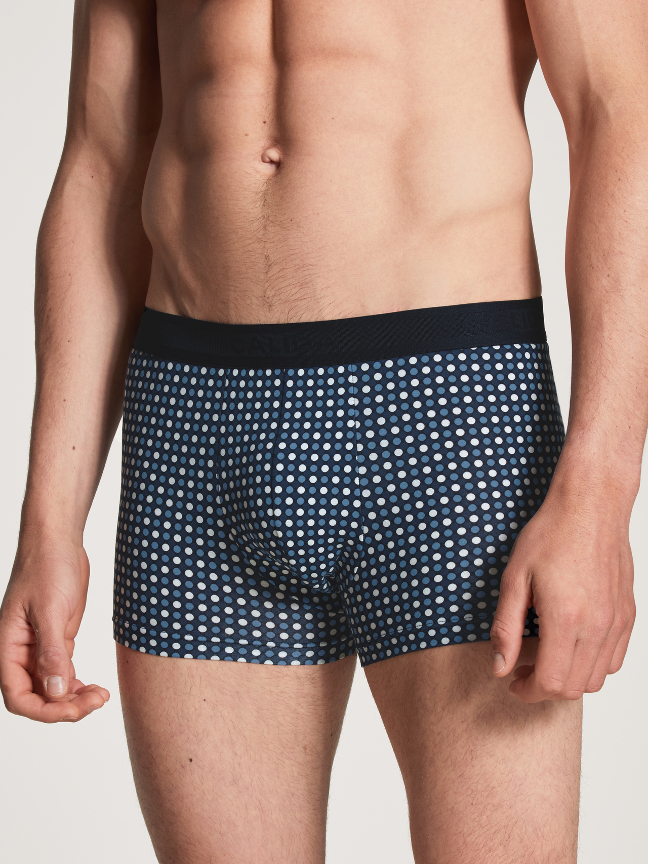 CALIDA Grafic Cotton Boxer Brief mit Softbundfür Herren, M, Türkis, Mit maskulinen Akzenten