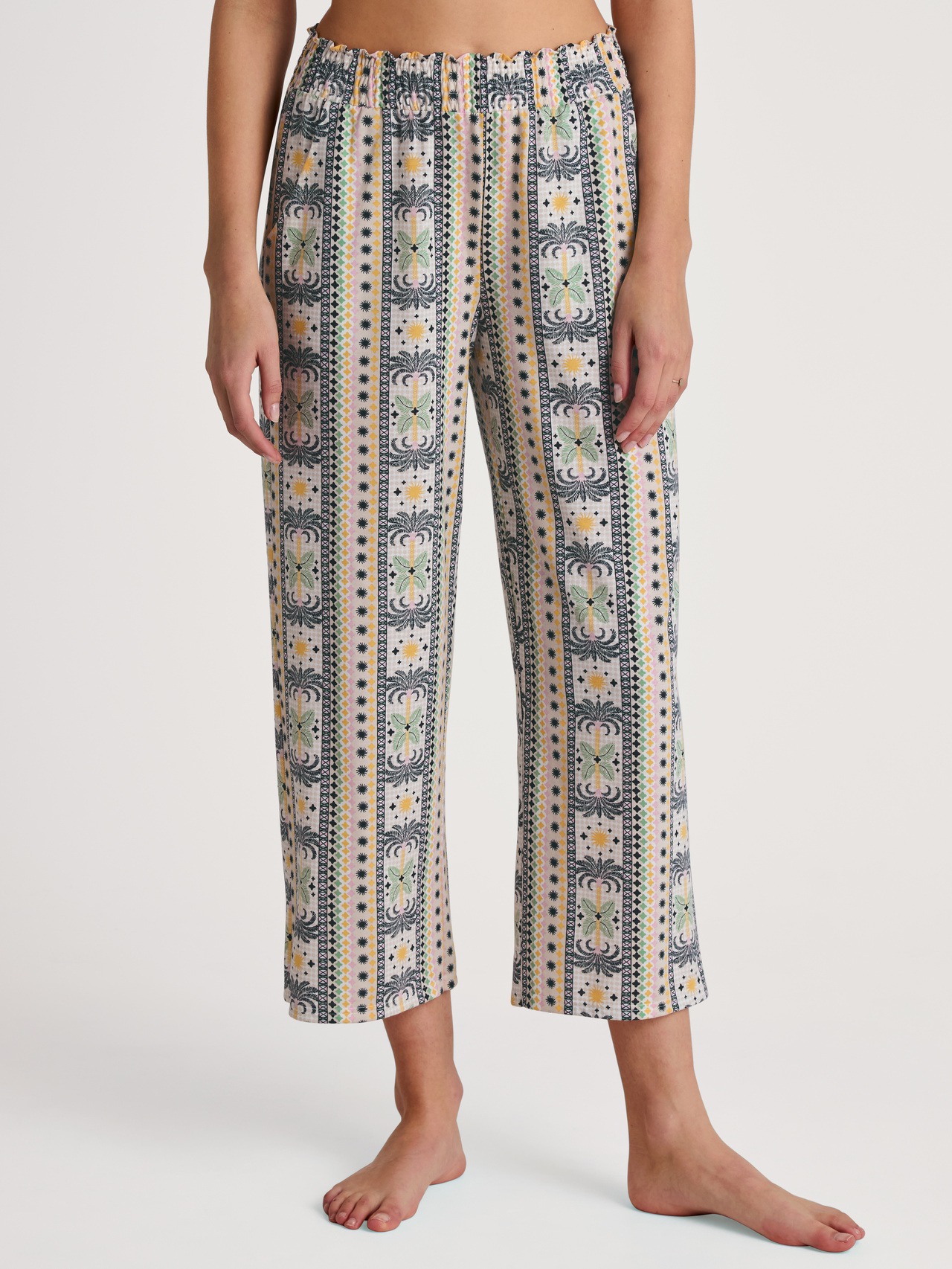 CALIDA Favourites Sun 7/8-Pyjamahosefür Damen, XXS, Beige, Mit Mix & Match zum sommerlichen Lieblingsoutfit