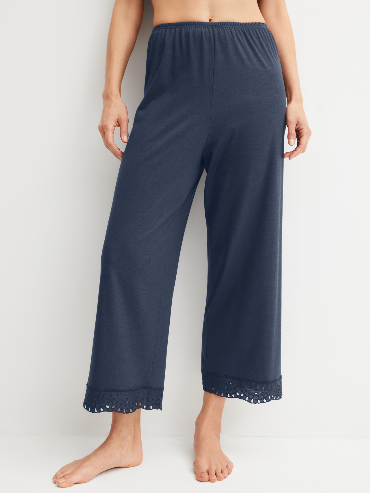 CALIDA Favourites Tiles 7/8-Pyjamahosefür Damen, M, Blau, Mit Mix & Match zum sommerlichen Lieblingsoutfit
