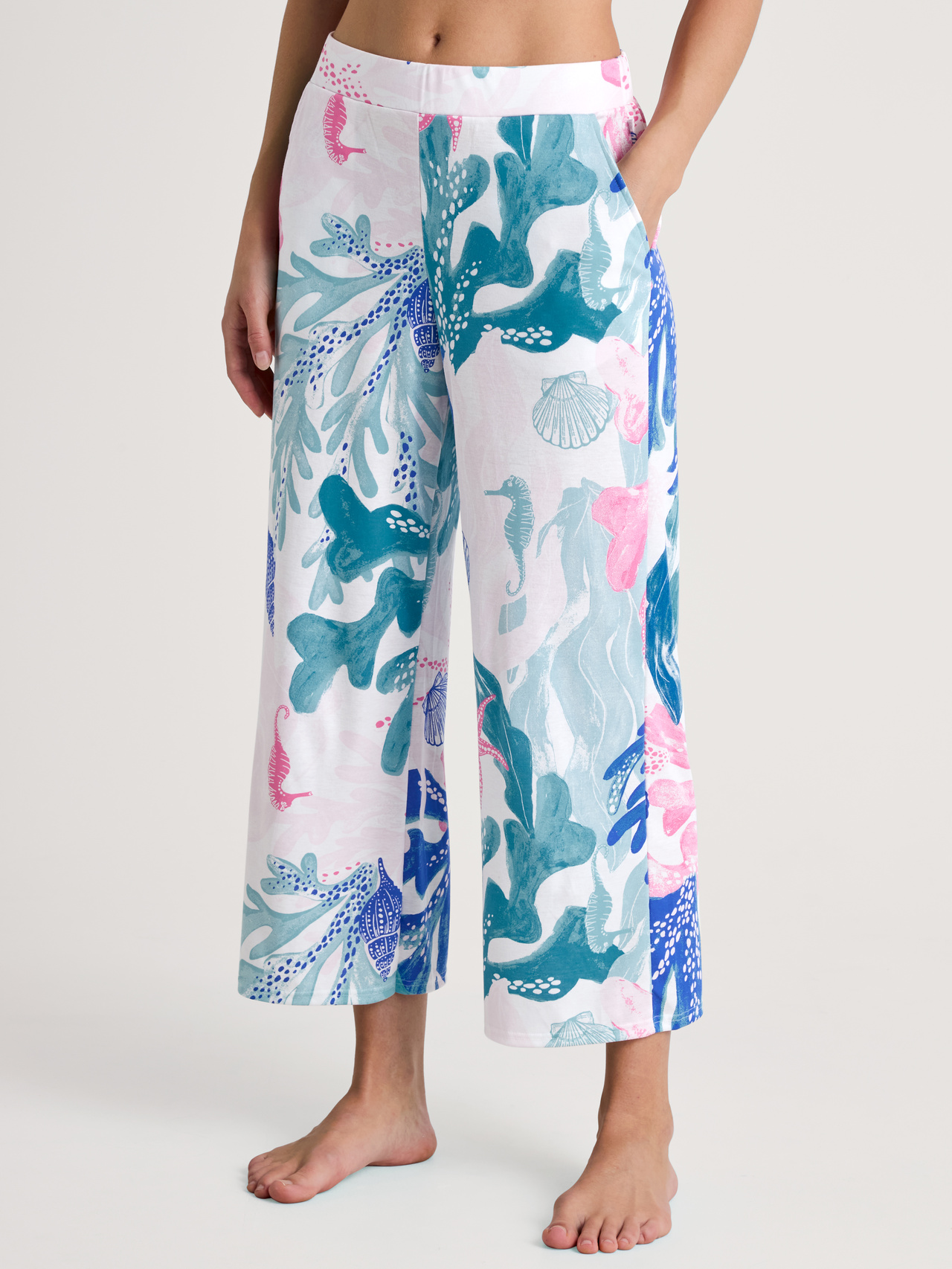 CALIDA Favourites Coast Pyjamahosefür Damen, M, Rosa, Sommerlich leichte Mix & Match Favouriten