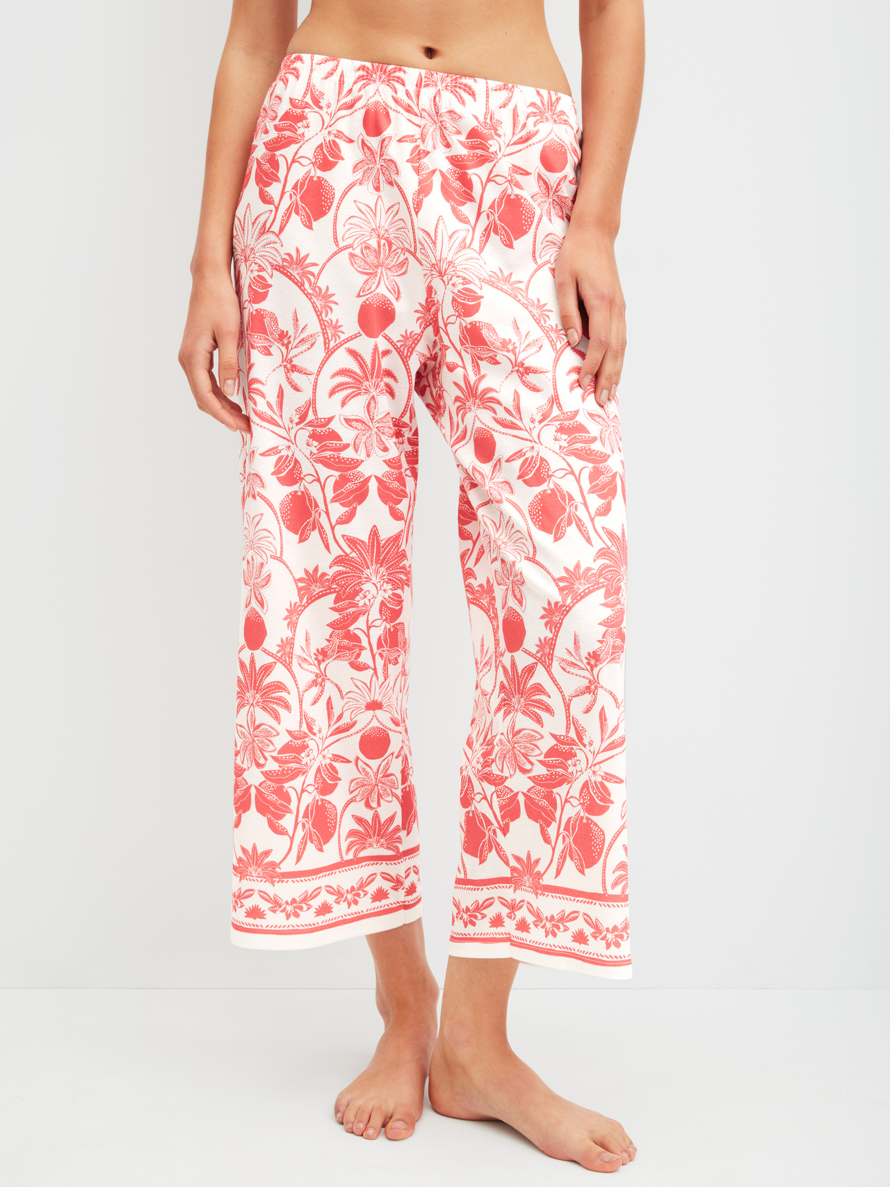 CALIDA Favourites Beach 7/8-Pyjamahosefür Damen, XS, Orange, Lässige Sommer-Essentials mit natürlicher Leichtigkeit