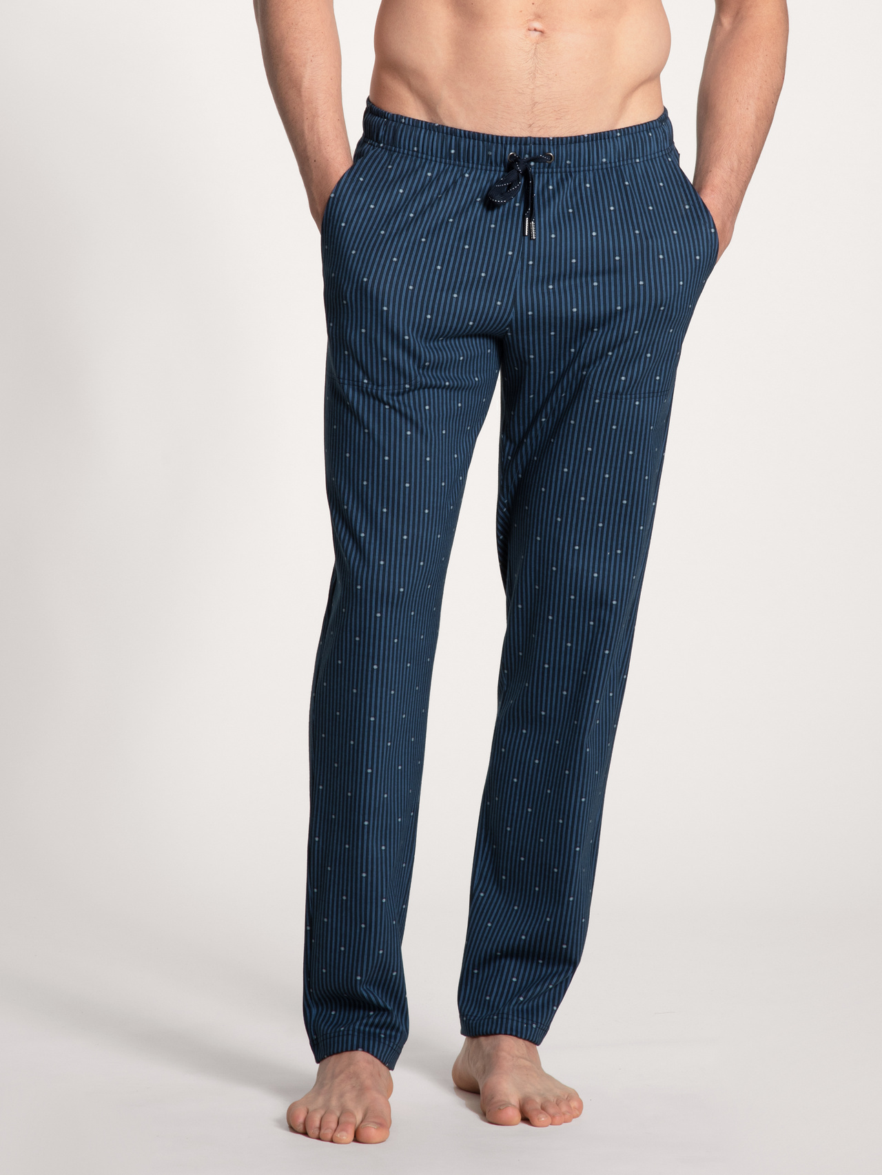 CALIDA Remix Basic Sleep Pantsfür Herren, S, Blau, Vielfältig kombinierbar für sportlich entspannte Momente