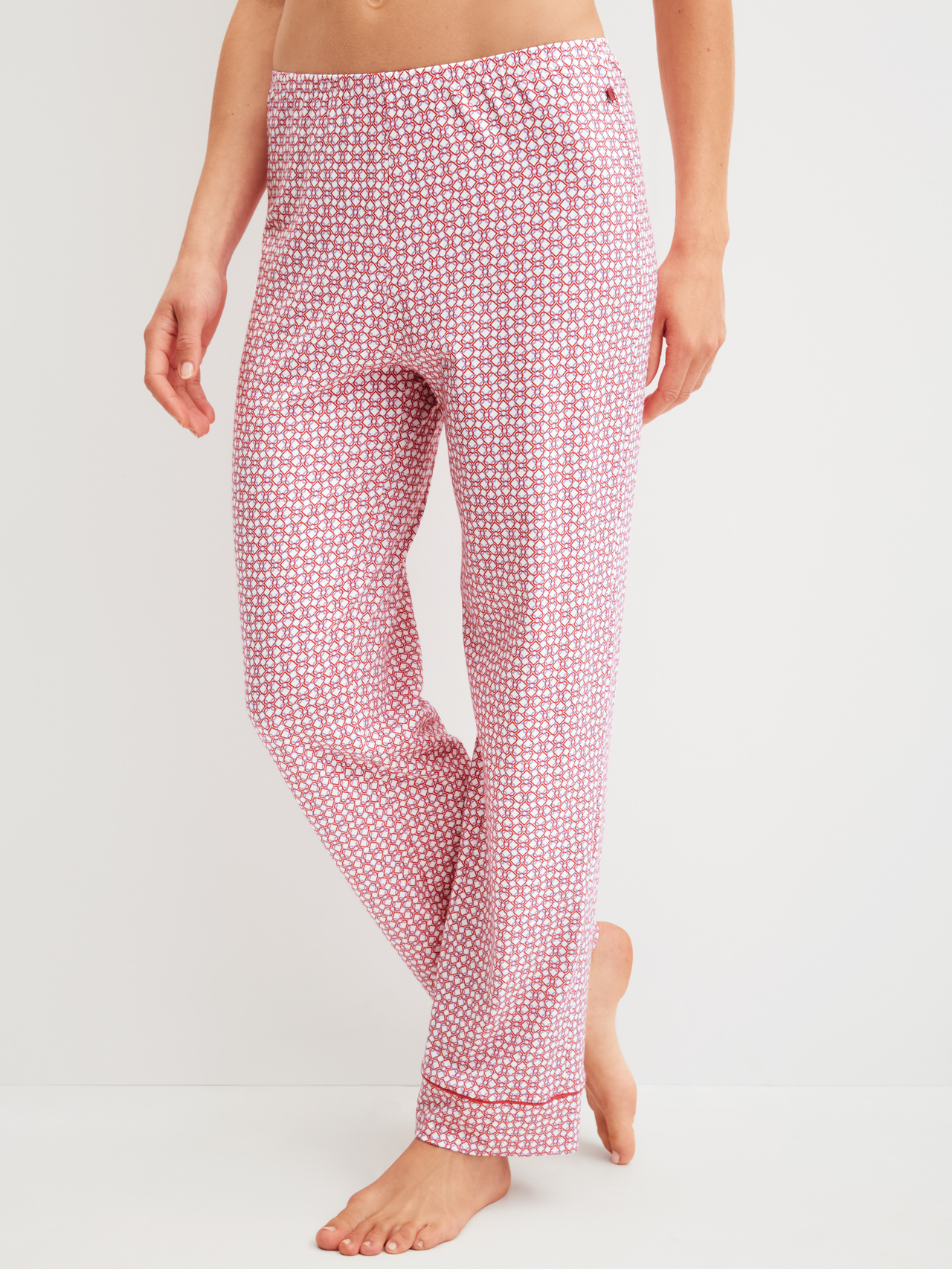 CALIDA Favourites Love Pyjamahosefür Damen, XS, Rosa, Weiche Pyjamahose im femininen Druckdesign