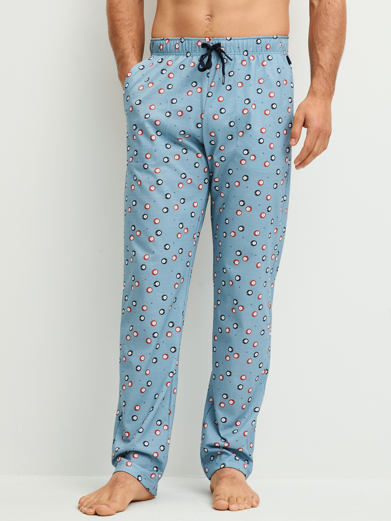 CALIDA RMX Sleep Holiday Pyjamahose mit Seitentaschenfür Herren, M, Blau, Markante Silhouette mit legerer Passform und praktischen Details