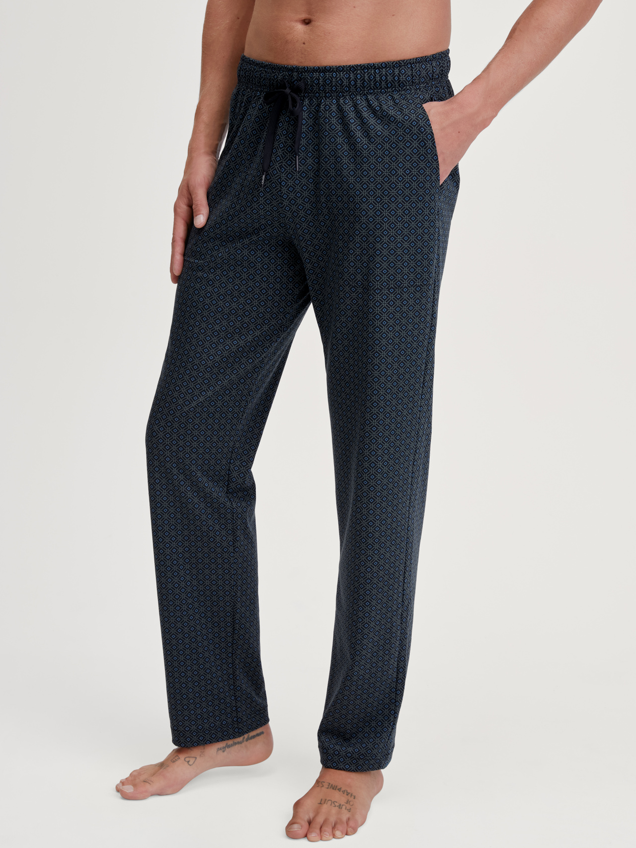 CALIDA RMX Sleep Weekend Pyjamahose mit Seitentaschenfür Herren, XXL, Blau, Hochwertige Kombinationsmöglichkeiten