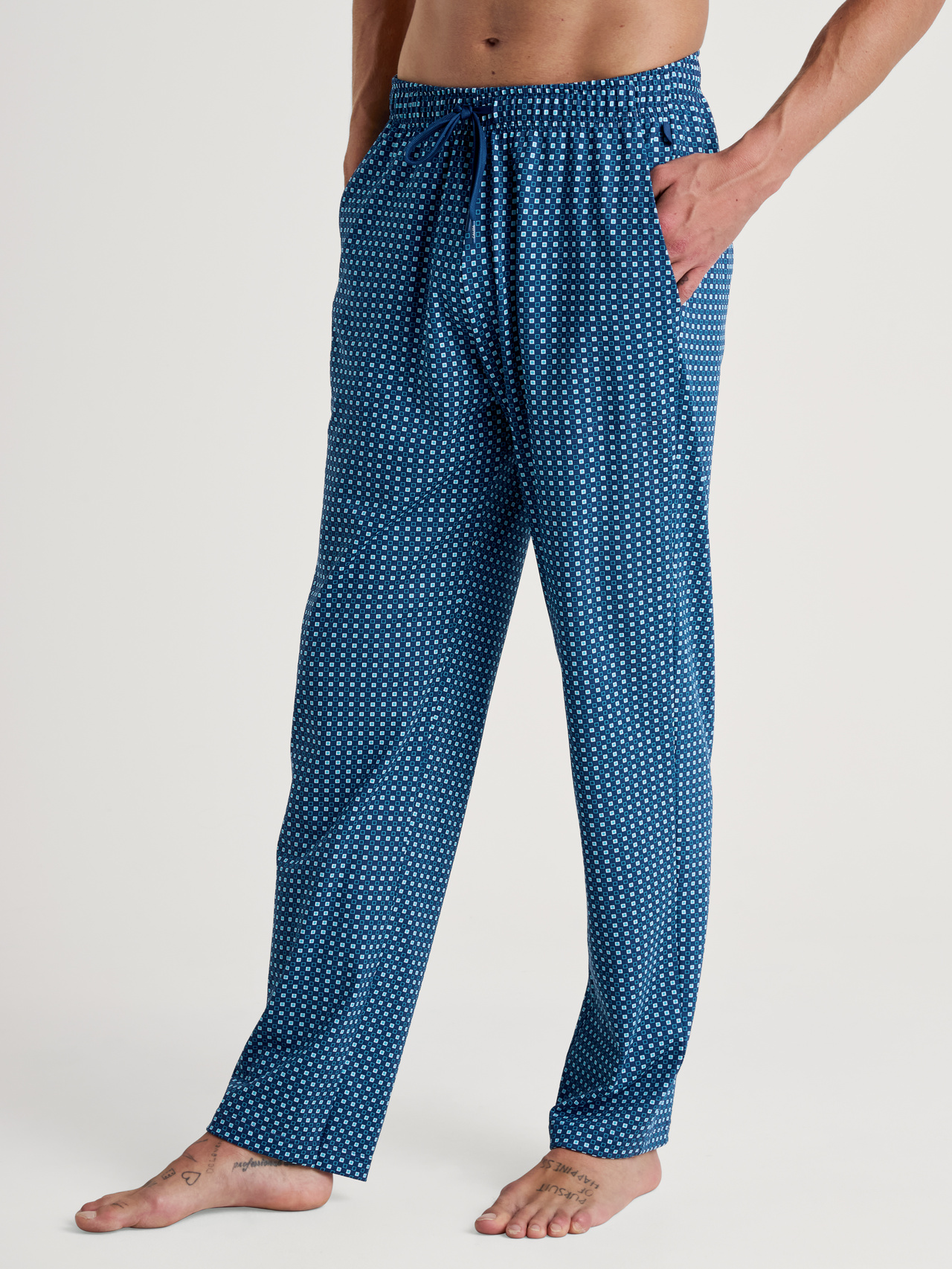 CALIDA RMX Sleep Leisure Pyjamahose mit Seitentaschenfür Herren, XL, Blau, Hochwertige Kombinationsmöglichkeiten