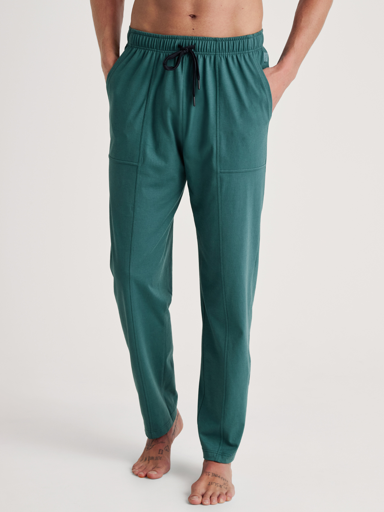 CALIDA RMX Sleep Weekend Pyjamahose mit Seitentaschenfür Herren, L, Grün, Mit Mix & Match zum persönlichem Wohlfühloutfit