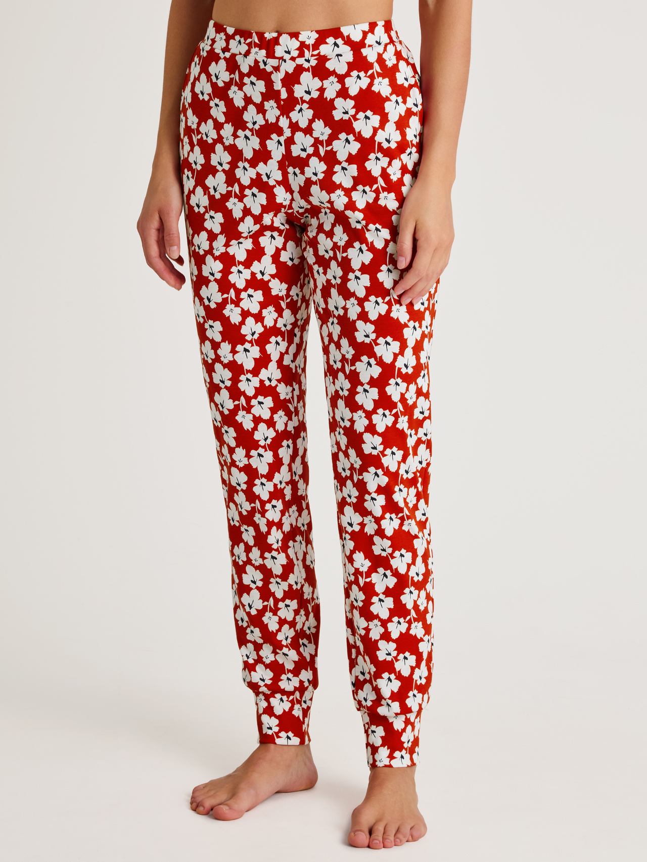 CALIDA Season Special Pants mit Bündchenfür Damen, XS, Rot, In 100% Baumwolle durch eine erholsame Nacht