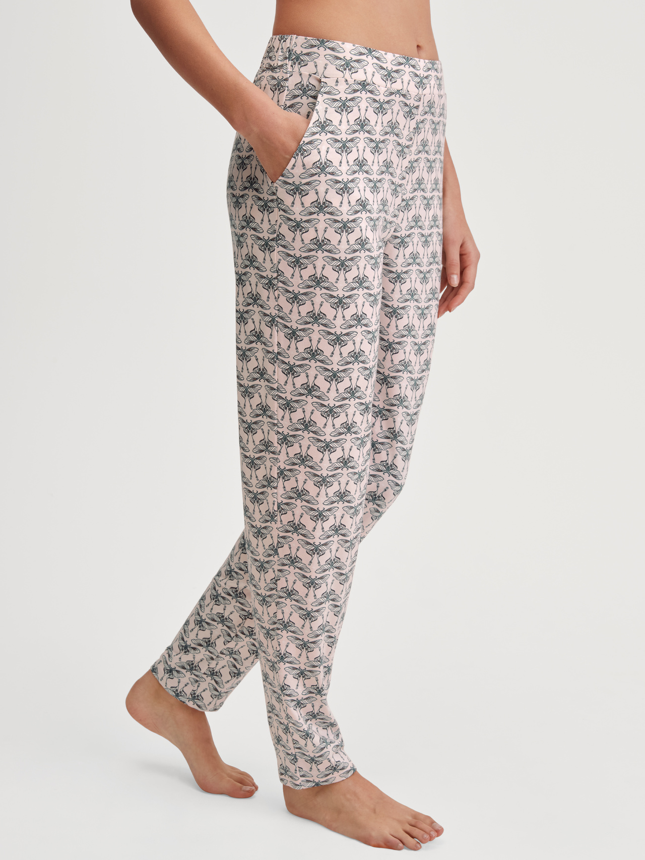 CALIDA Favourites Seduction Loungehose mit Seitentaschenfür Damen, S, Rosa, Mix & Match: elegant, romantisch & verträumt