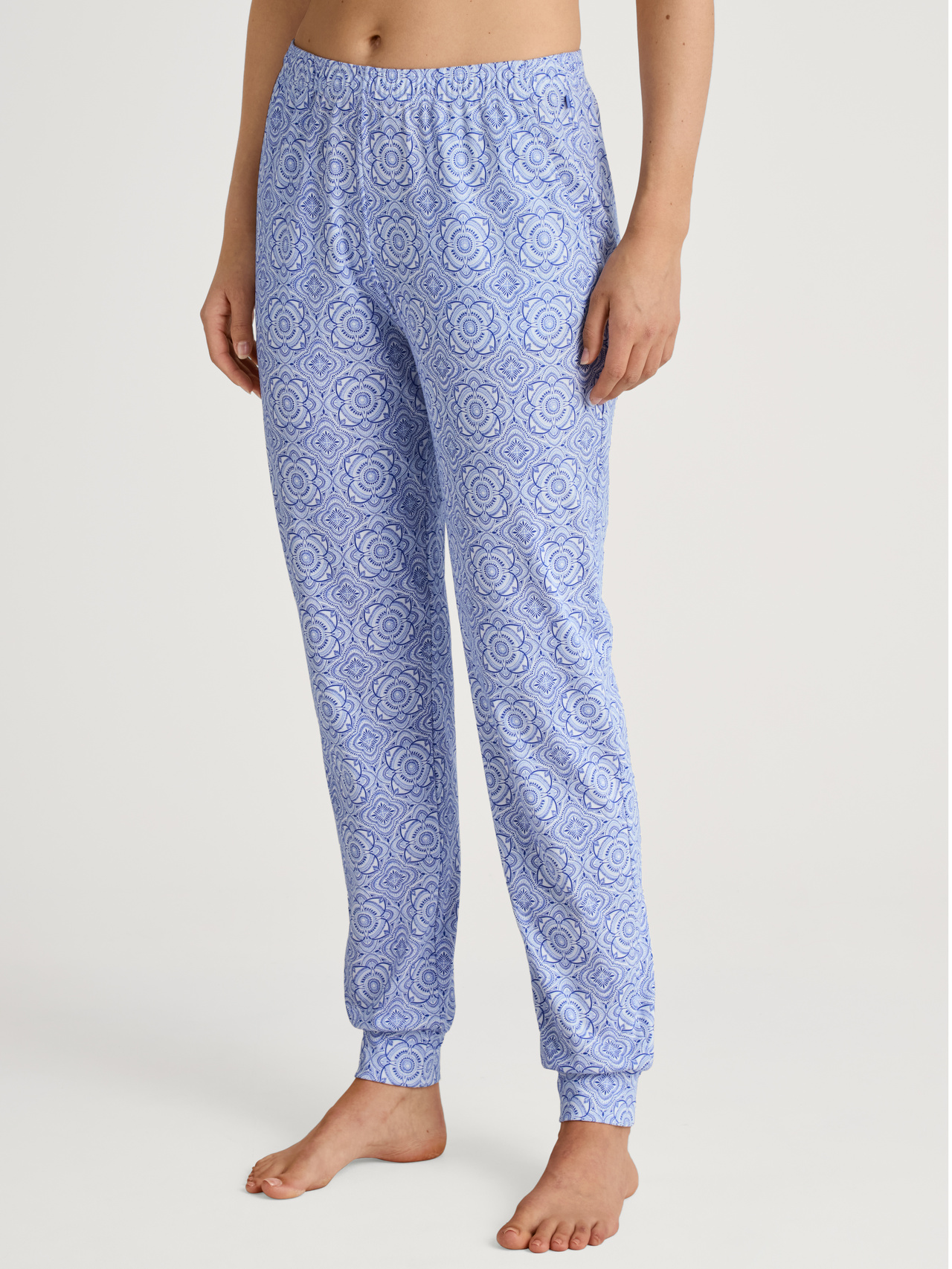 CALIDA Favourites Marine Pyjamahose mit Bündchenfür Damen, XS, Blau, Schlicht, bequem & hautfreundlich im Mix & Match-Design