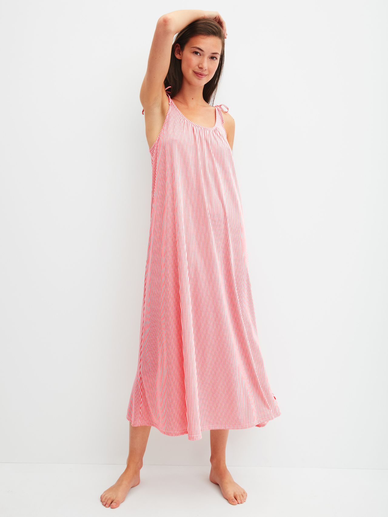 CALIDA Favourites Beach Nachthemd, Länge 125 cmfür Damen, M, Rosa, Lässige Sommer-Essentials mit natürlicher Leichtigkeit
