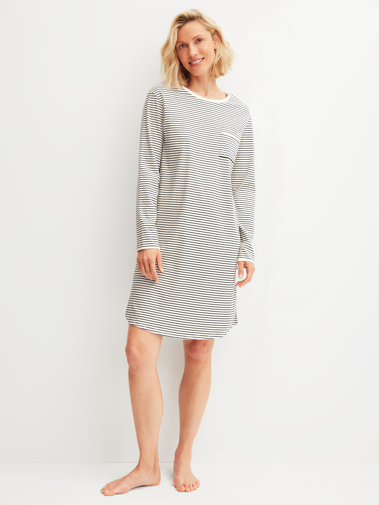 CALIDA Sweet Dreams Langarm-Nachthemd, Länge 95 cmfür Damen, M, Beige, 100% Baumwolle, die zum Träumen einlädt