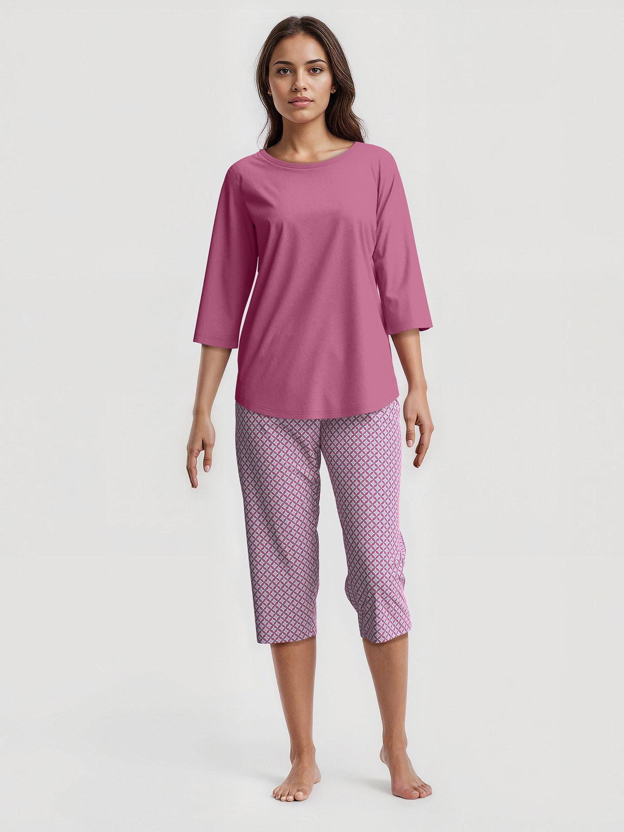 CALIDA Cotton Special 3/4-Pyjamafür Damen, S, Violett, Special