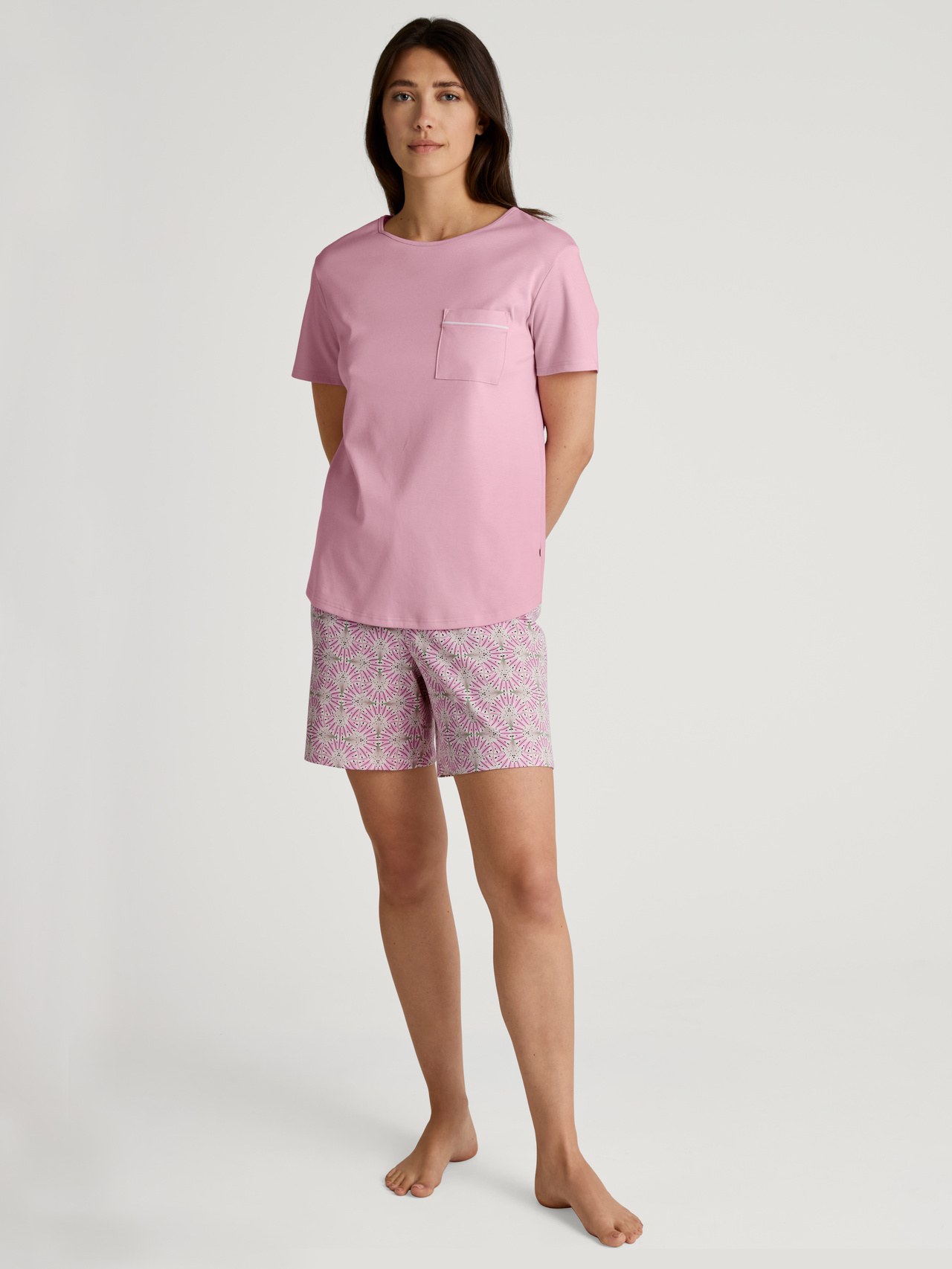 CALIDA Sweet Dreams Kurz-Pyjamafür Damen, M, Rosa, 100% Baumwolle, die zum Träumen einlädt