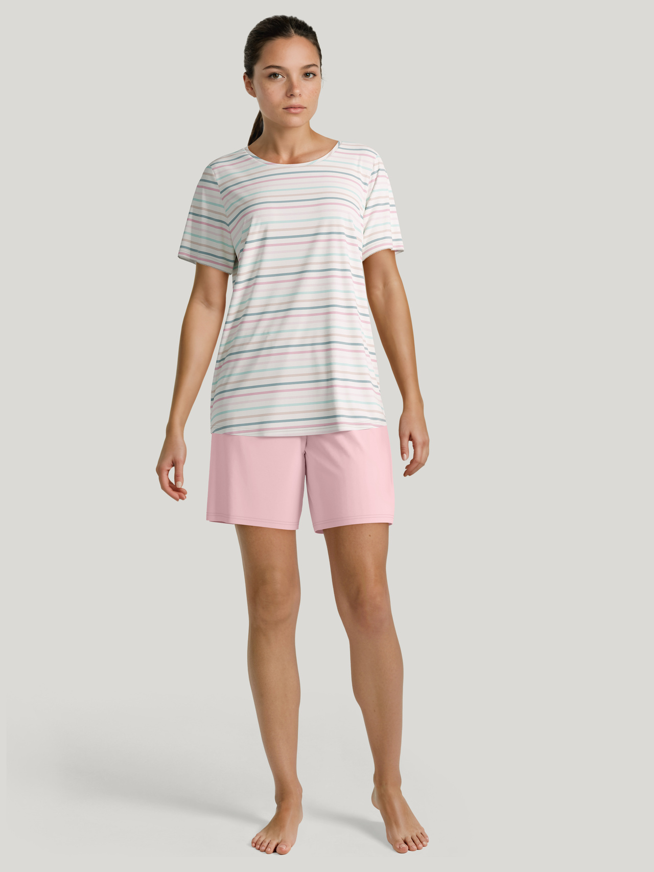 CALIDA Nightwear Xtra Kurz-Pyjamafür Damen, XS, Rosa, Frische Leichtigkeit für Tag & Nacht