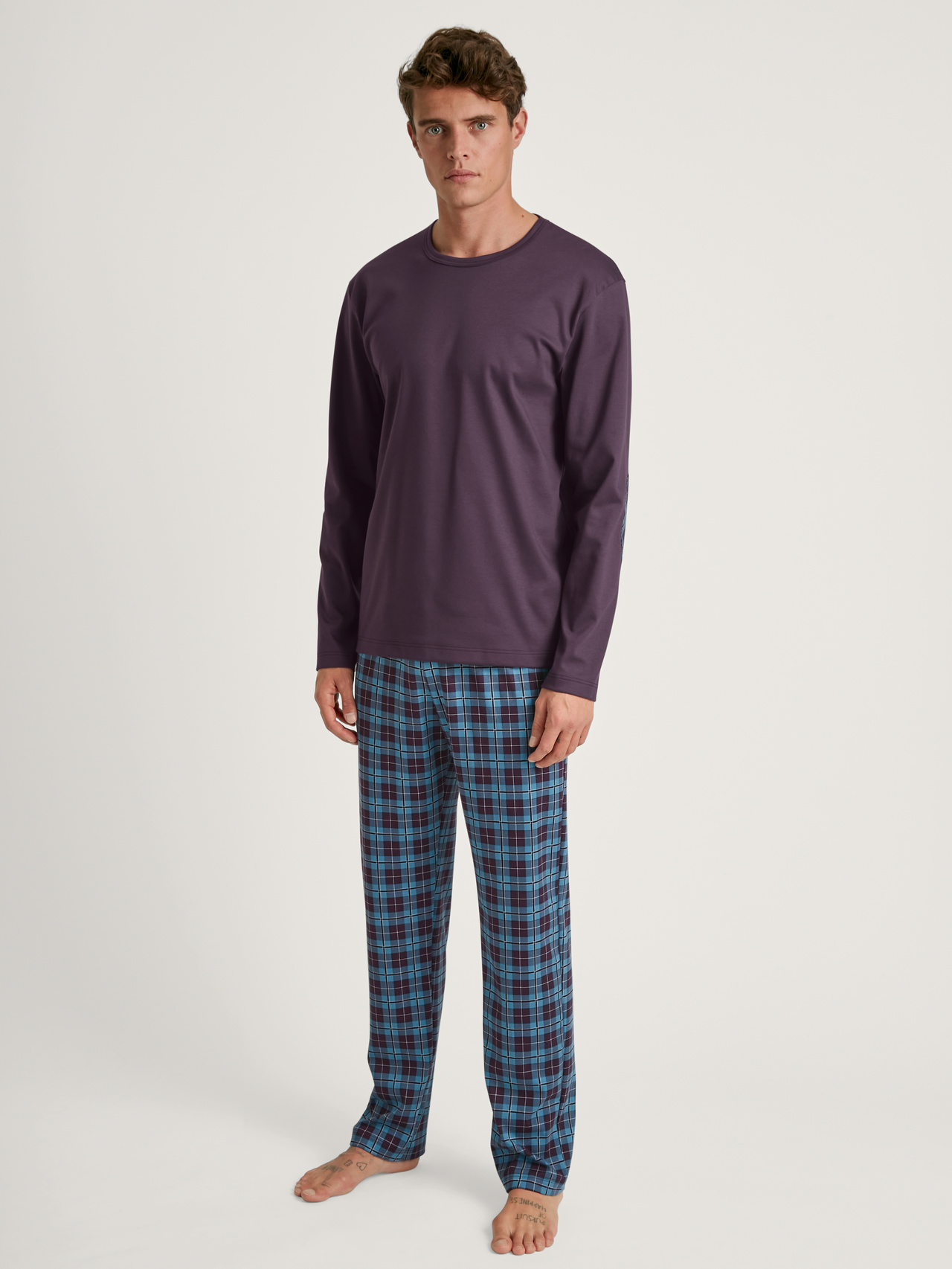 CALIDA Relax Comfy 6 Pyjama, langfür Herren, XXL, Türkis, In wärmender Baumwolle durch eine erholsame Nacht