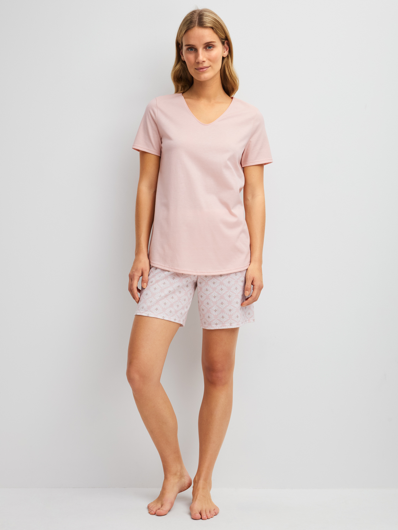 CALIDA Cotton Special Kurz-Pyjamafür Damen, XS, Rosa, Luftiger Komfort – sanft und leicht auf der Haut