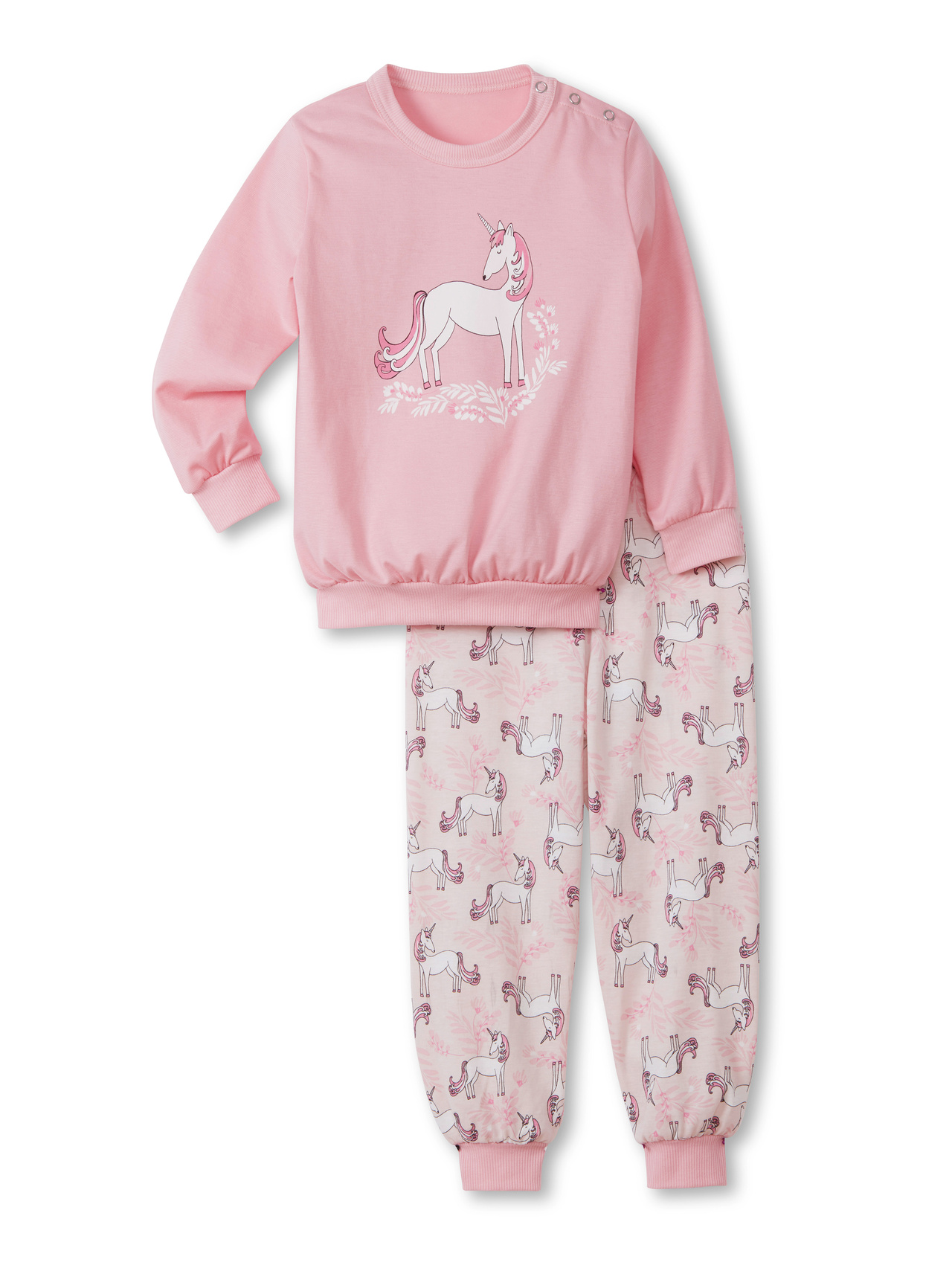 CALIDA Toddlers Unicorn Kinder Bündchen-Pyjamafür Kinder, 80, Rosa, Fabelwesen