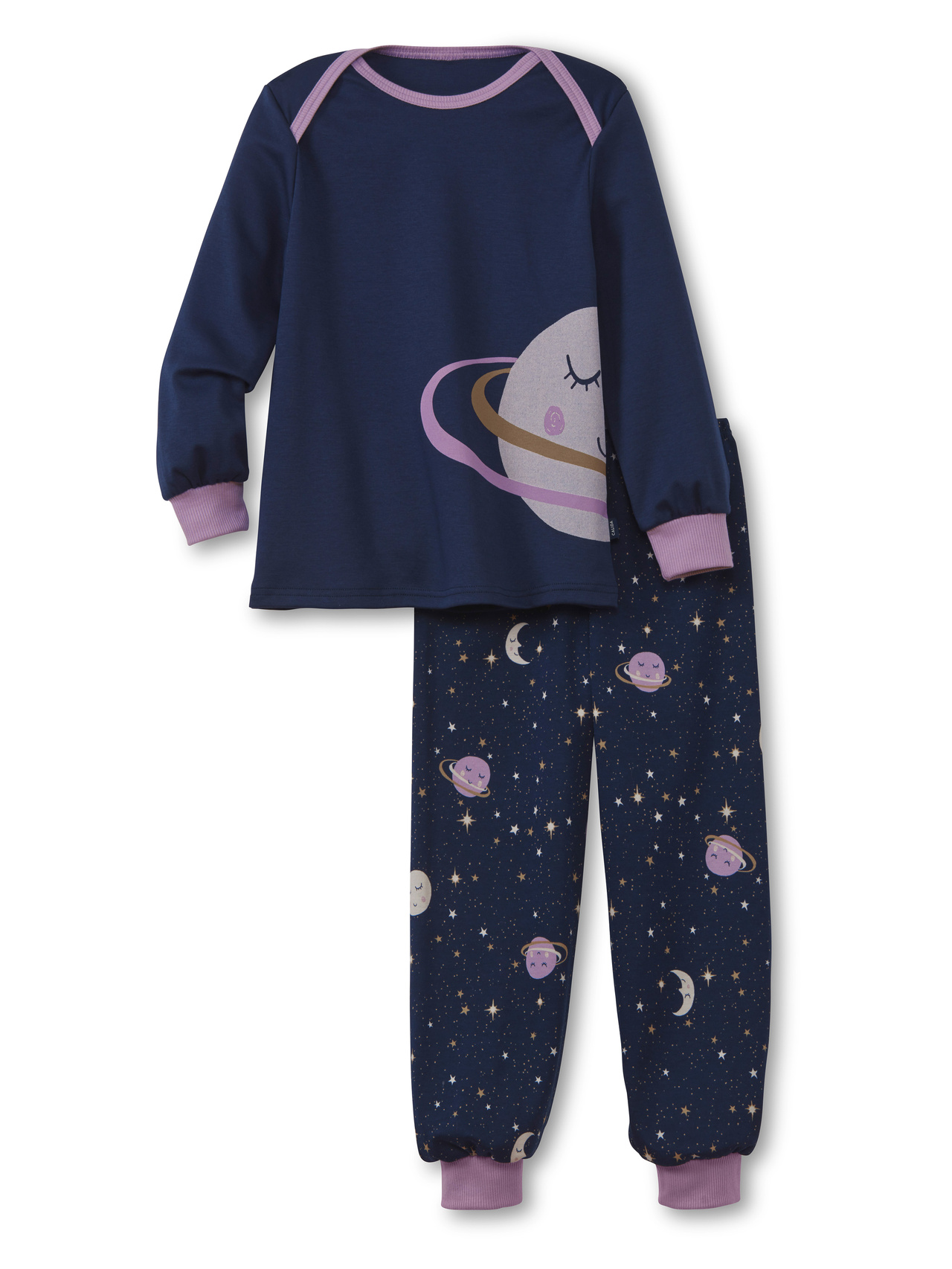 CALIDA Toddlers Universe Kinder Bündchen-Pyjamafür Kinder, 92, Blau, You are my Universe