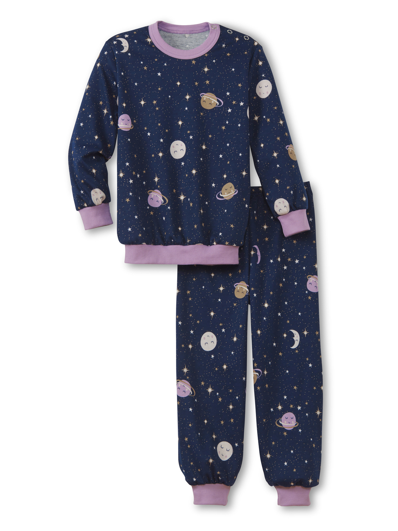 CALIDA Toddlers Universe Kinder Bündchen-Pyjamafür Kinder, 80, Blau, You are my Universe