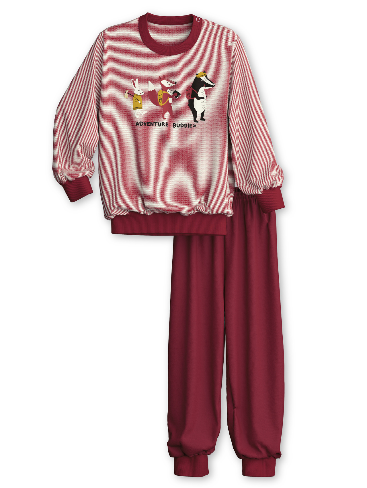 CALIDA Toddlers Outdoor Bündchen-Pyjamafür Kinder, 92, Rot, Höchste Qualität für besten Tragekomfort