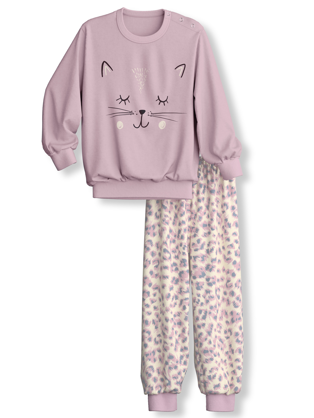 CALIDA Toddlers Cat Bündchen-Pyjamafür Kinder, 80, Violett, Höchste Qualität für besten Tragekomfort