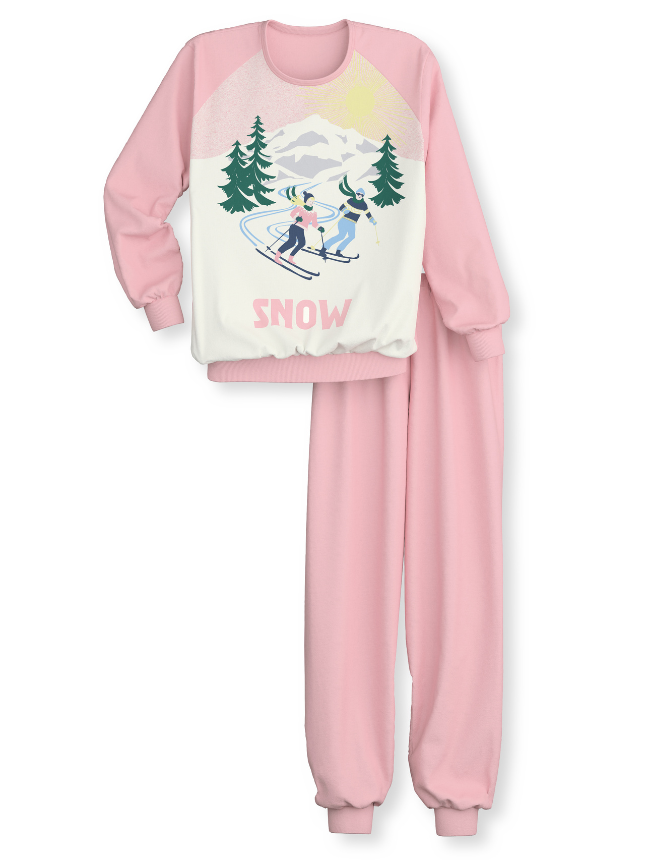 CALIDA Kids Ski Resort Bündchen-Pyjamafür Kinder, 140, Rosa, Höchste Qualität für besten Tragekomfort