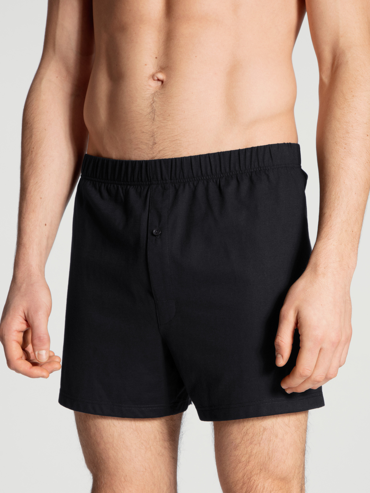 CALIDA Cotton Code Boxer shorts with fly for Men, XXL, Black