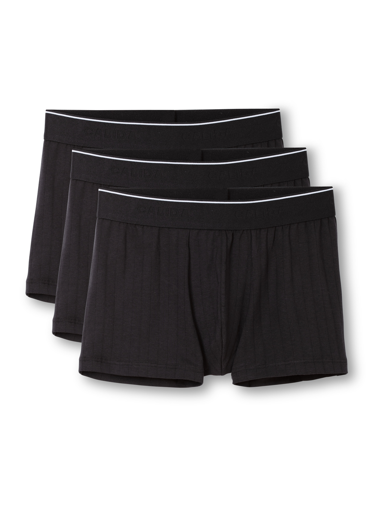 CALIDA Pure & Style Boxer Briefs, 3-Pack for Men, XXL, Black