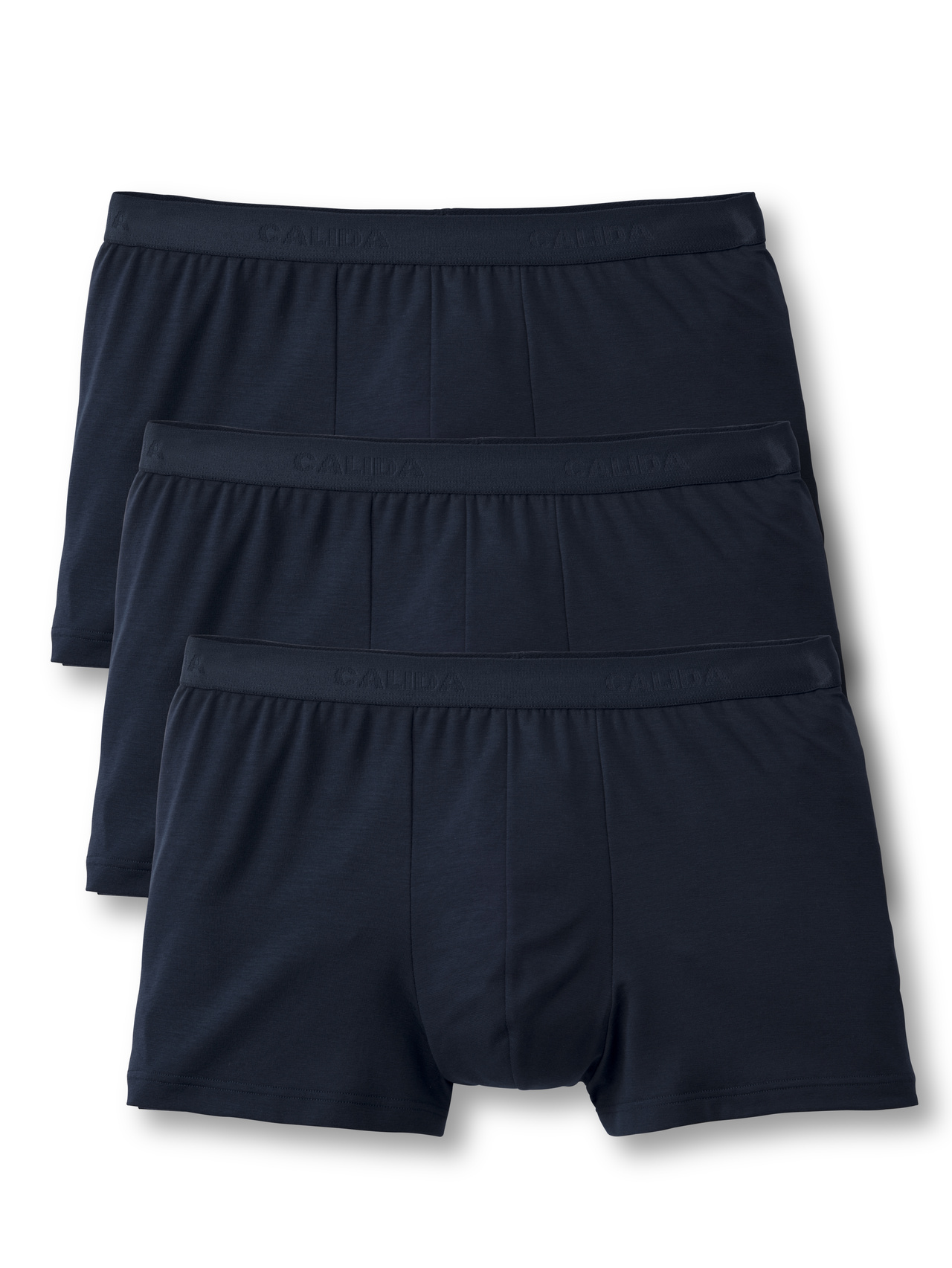 CALIDA Natural Benefit Boxer Briefs, 3-Pack for Men, L, Blue