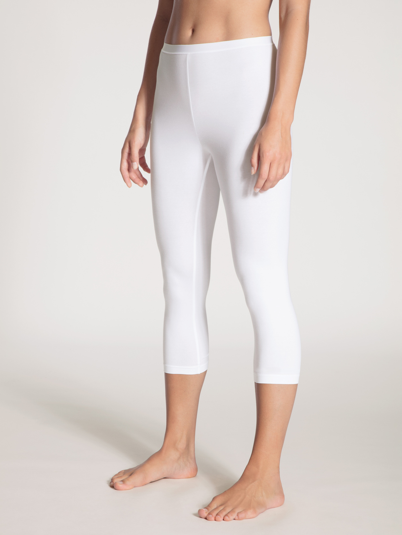 CALIDA Natural Comfort 3/4-Leggings für Damen, M, Weiß, Beste Baumwolle, kompromissloser Komfort für jeden Tag