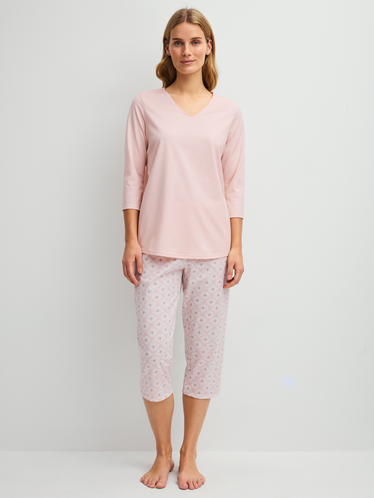 CALIDA Cotton Special Capri Pyjama for Women, XS, Pink