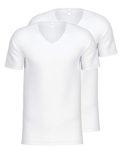 CALIDA Natural Benefit V-shirt, two-pack