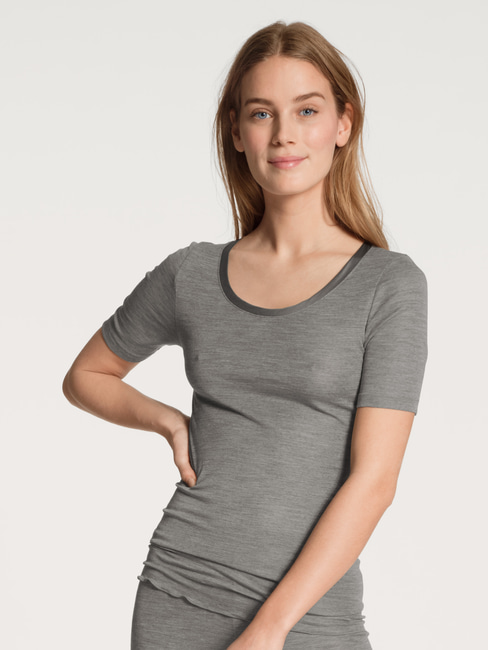 CALIDA True Confidence Kurzarm-Shirt aus Wolle-Seide