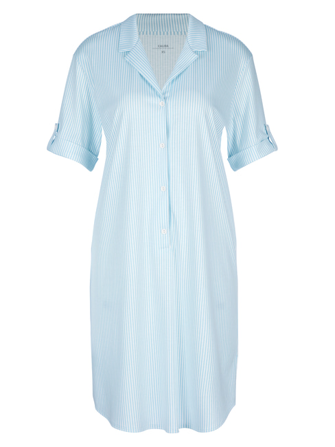 CALIDA Amalfi Journey Kurzarm-Nachthemd aus reiner Baumwolle, Länge 95 cm